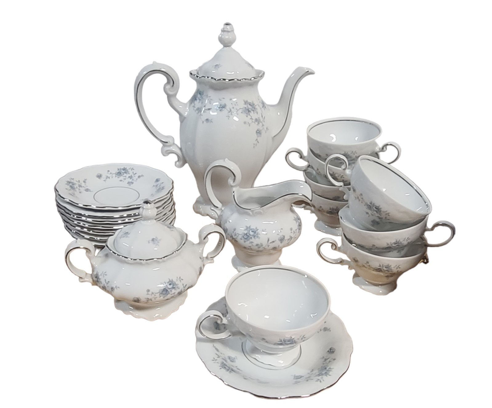 Johann Haviland　アンティーク　ティーセット Vintage Johann Haviland Blue Garland Coffee Tea Serving Set