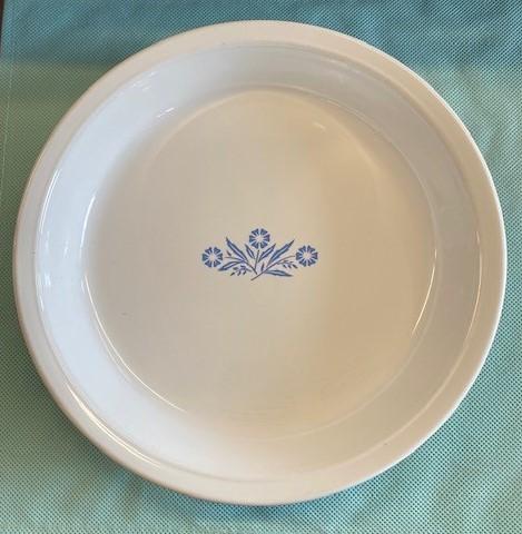 1970s Vintage Corning Ware Blue Cornflower 9 Inch Pie Plate P Series Number P309