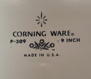 1970s Vintage Corning Ware Blue Cornflower 9 Inch Pie Plate P Series Number P309