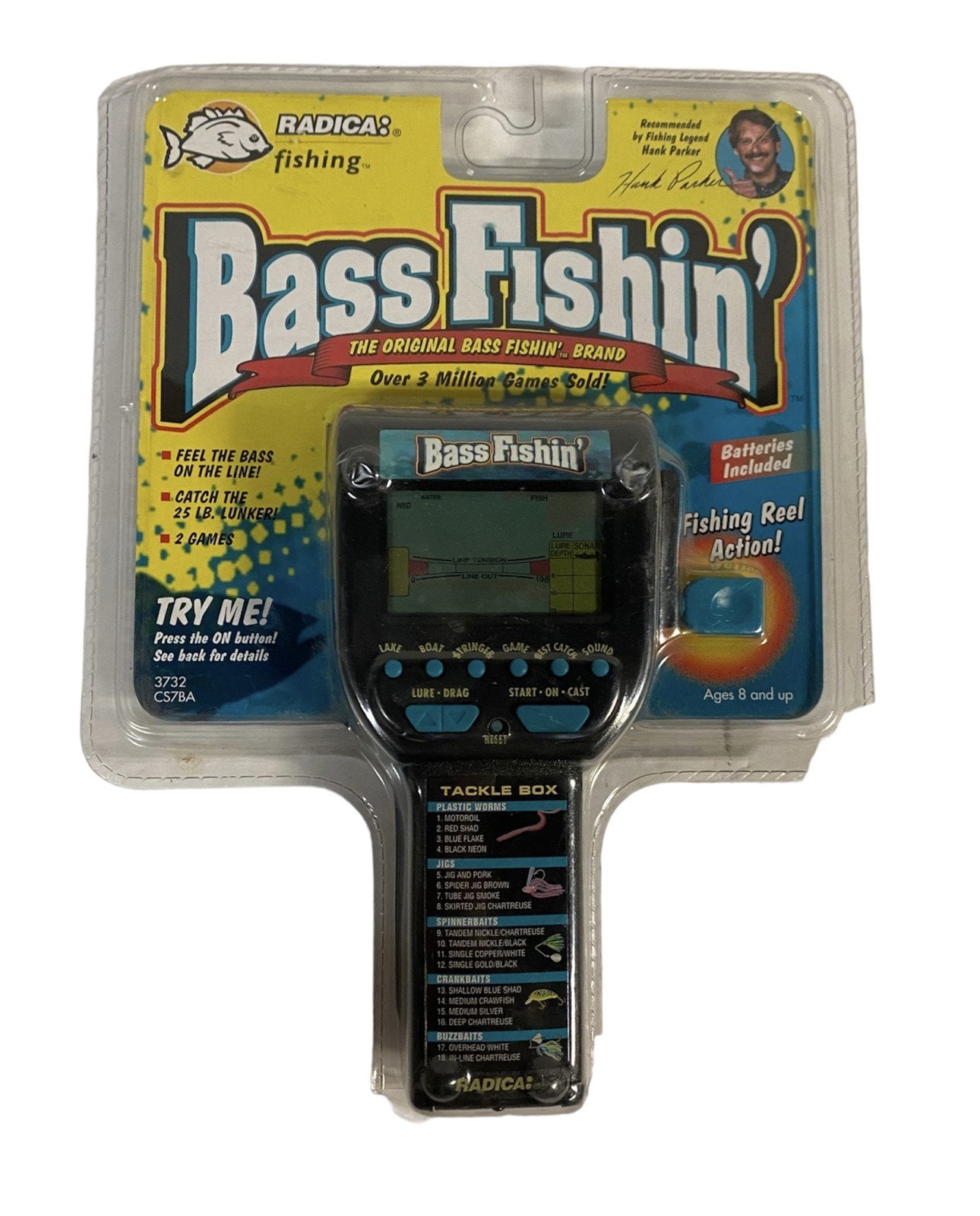 Radica Fishing: Bass Fishin' Hand Held Electronic Game, Model 3732 CS7BA