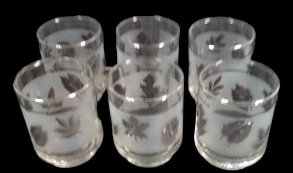 Double High-Ball Libbey Glass Vintage Frosted Silver Foliage MCM Set o –  Shop Cool Vintage Decor
