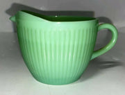 Vintage Fire King Creamer & Sugar w/ Lid Jadeite Jane Ray Anchor Hawking