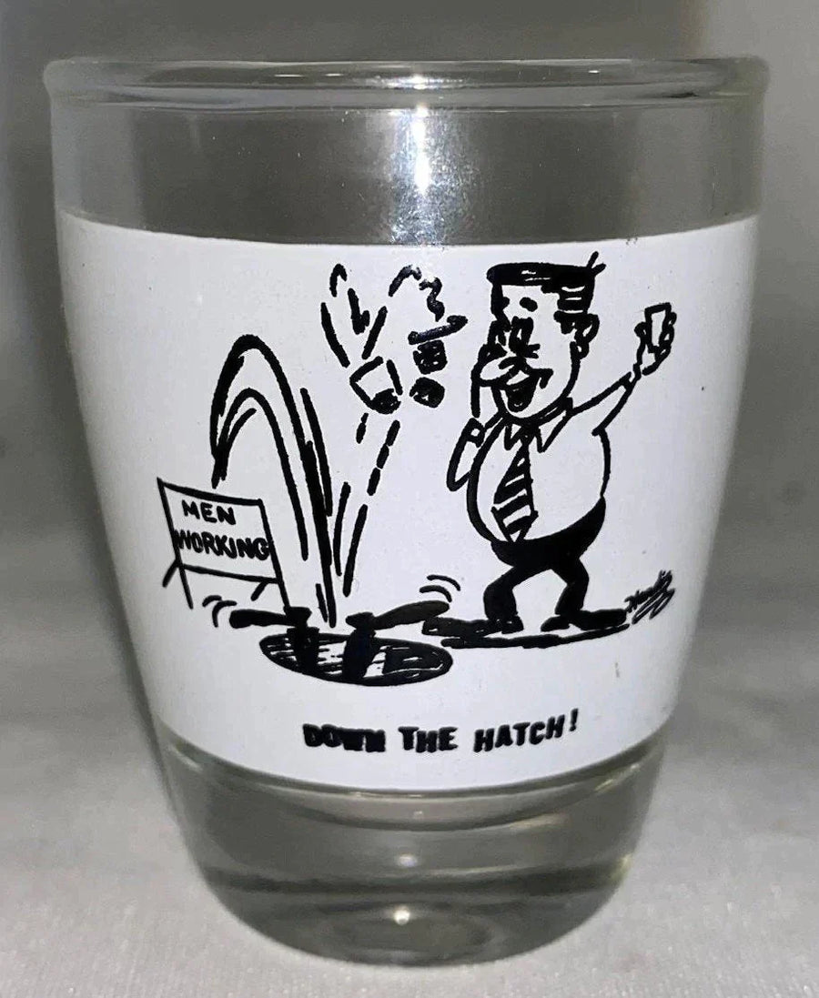 Canadian Black Label Set of Two Humorous Shot Glasses