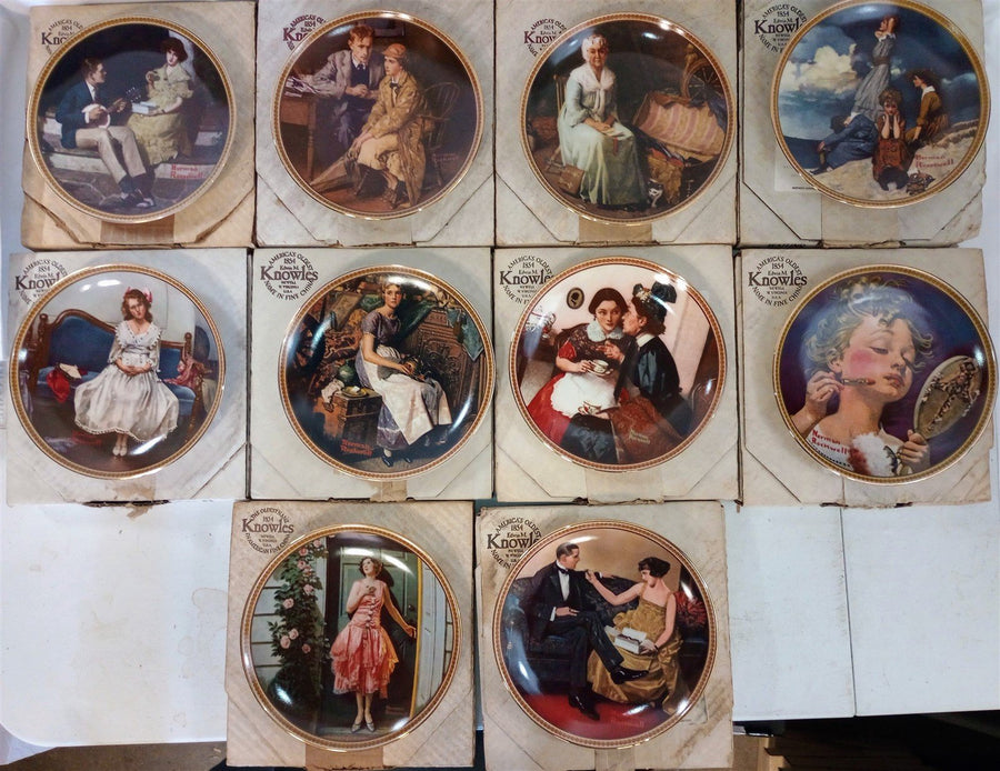Norman Rockwell Rediscovered Women Bradford Exchange 10 Collectors Plates