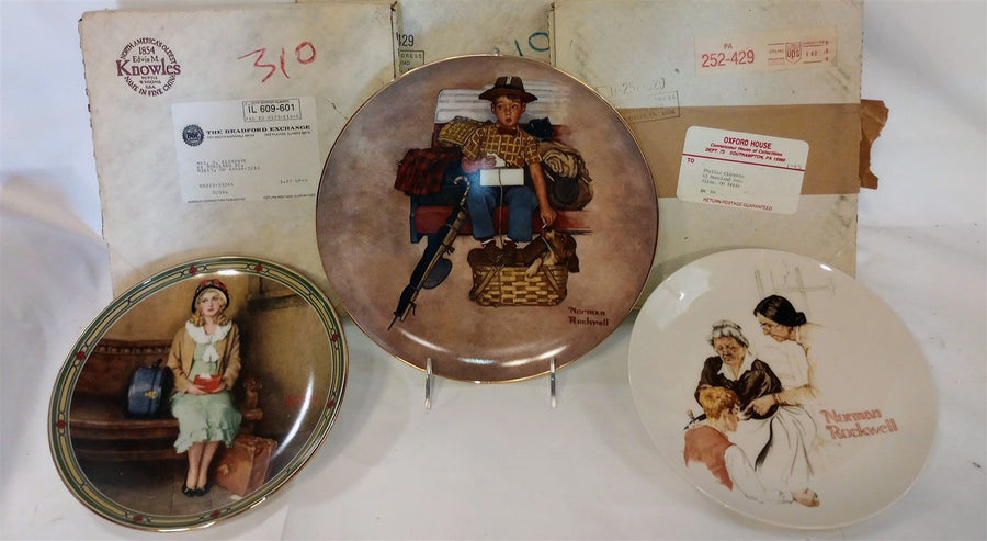 Norman Rockwell Bradford Exchange 5 Collectors Plates