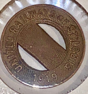 St. Louis 1919 United Railway Company Transit Token