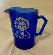 Shirley Temple Original Hazel atlas cobalt blue pitcher