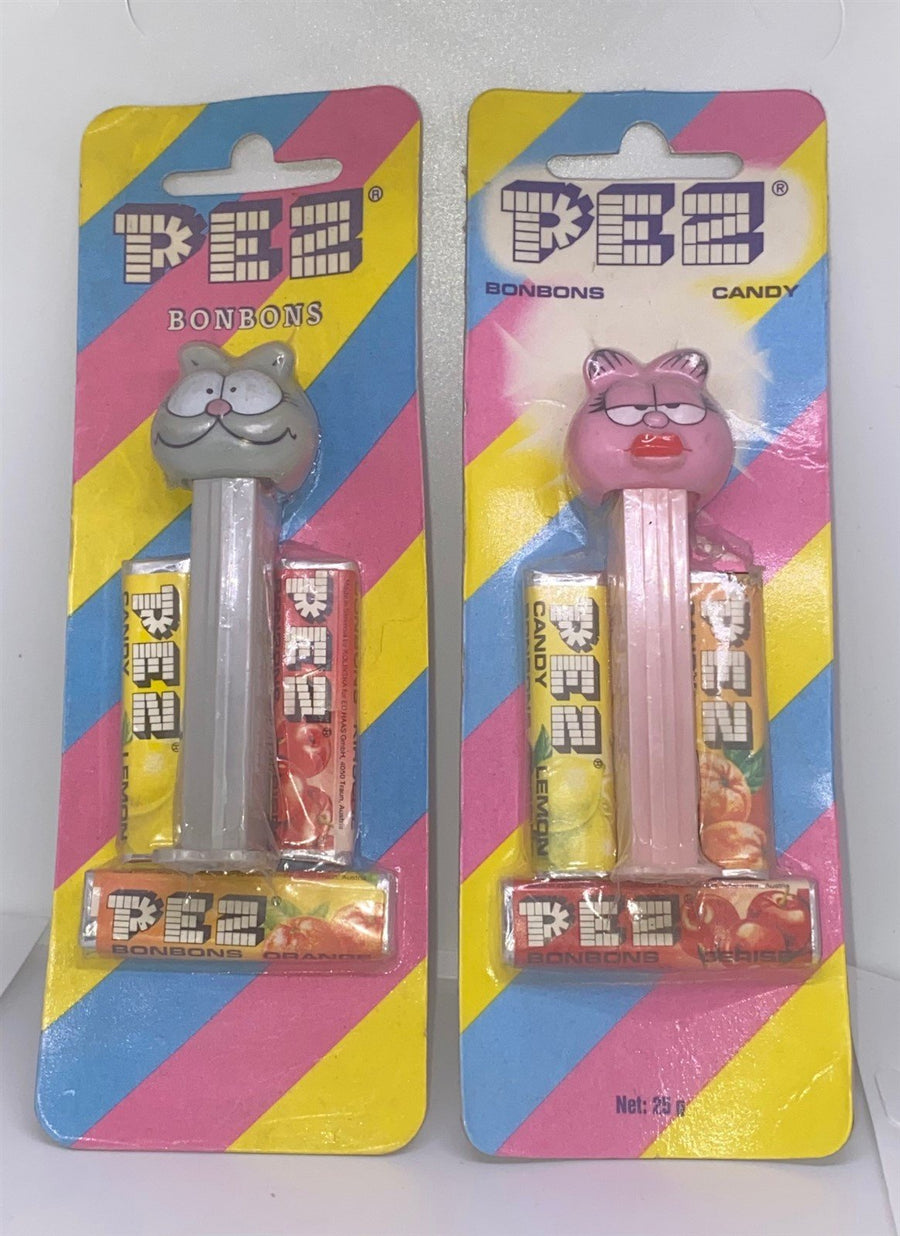 Vintage Garfield Arlene Pez RARE 2 - USA & Foreign issued Pez Dispenser 4.9 Neon Stem