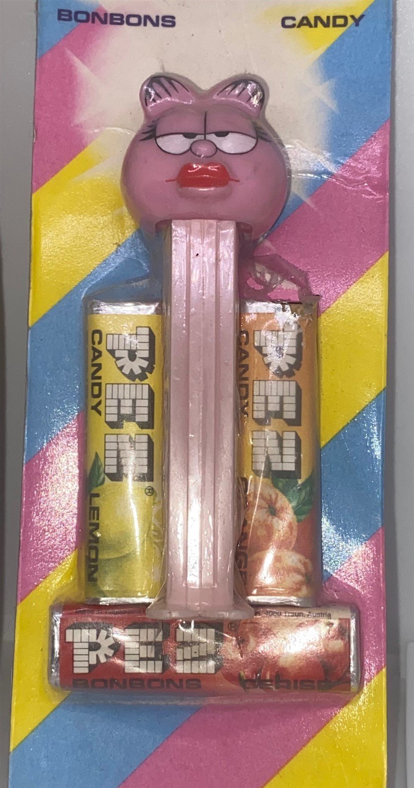 Vintage Garfield Arlene Pez RARE 2 - USA & Foreign issued Pez Dispenser 4.9 Neon Stem