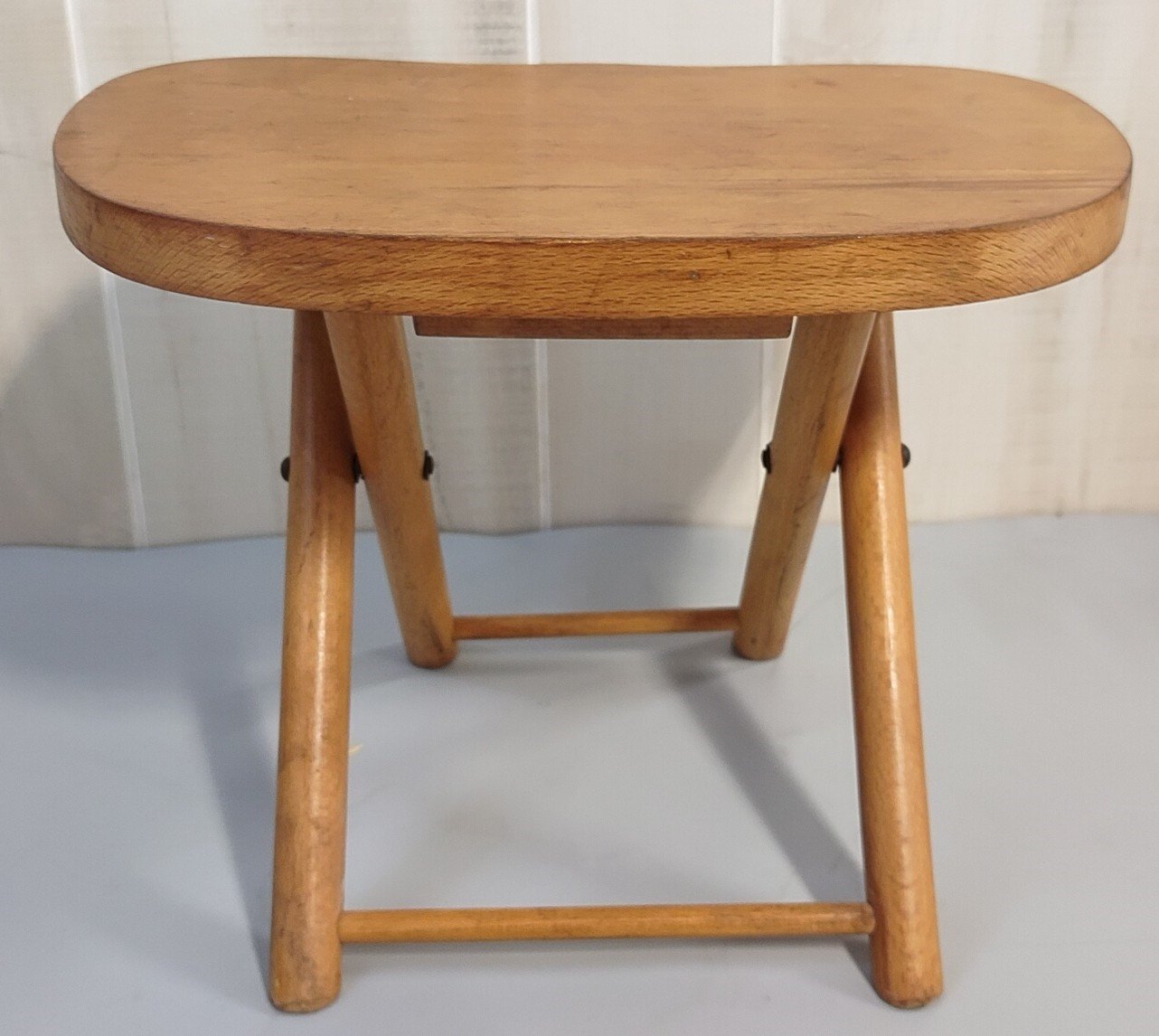 Vintage 1950's Nevco Patented Yugoslavian Folding Carrying Stool