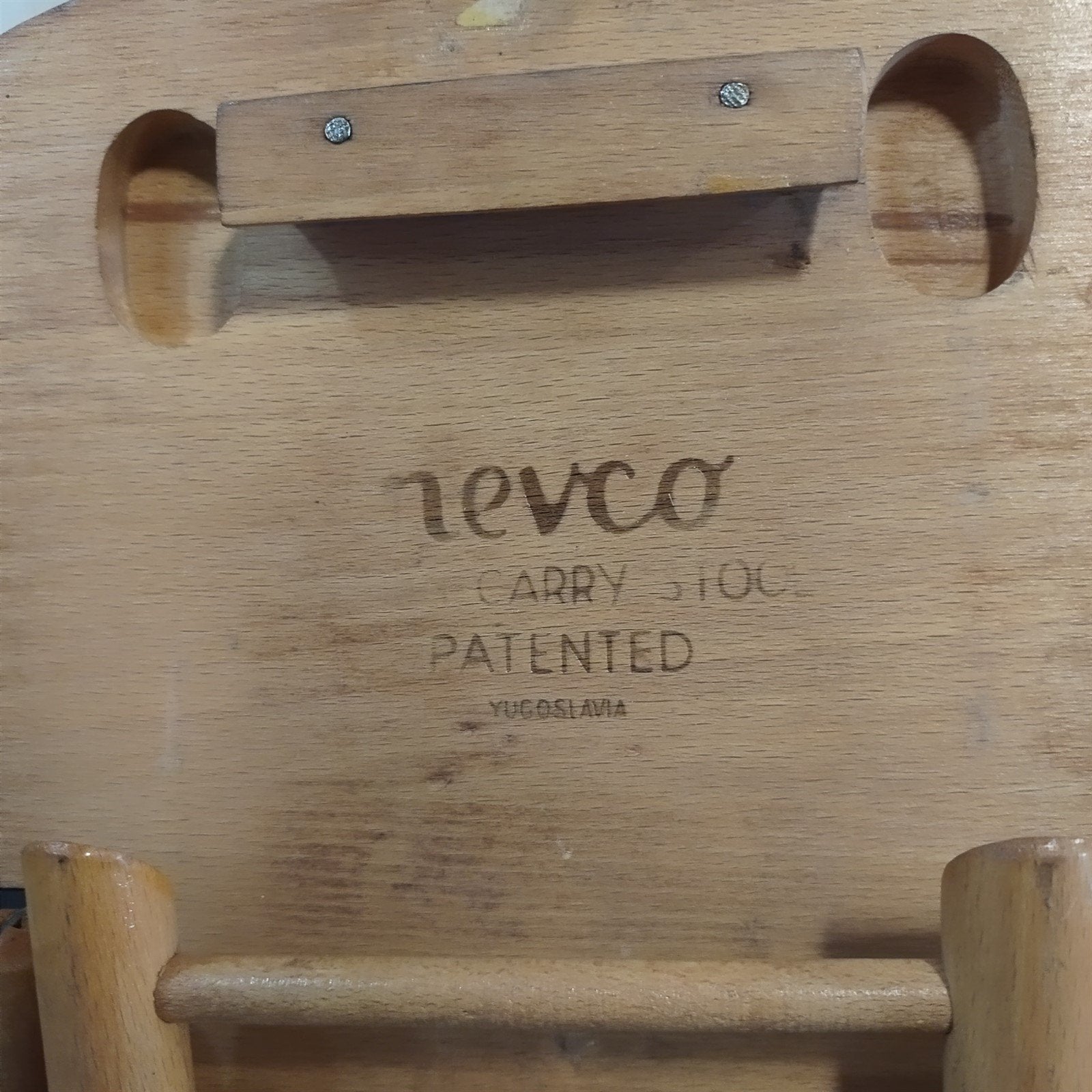 Vintage 1950's Nevco Patented Yugoslavian Folding Carrying Stool