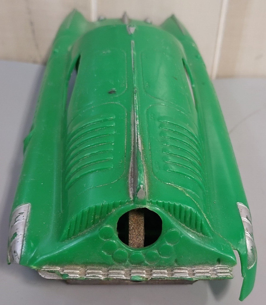 Vintage 1950's Marx Green Sparking Jet Futuristic Rocket Car With Friction Motor