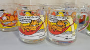 Vintage Garfield McDonalds Glass Mugs Set of 8