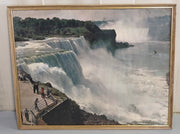 Vintage 1960's A. Simpson Framed Niagra Falls Photograph Signed 16x20