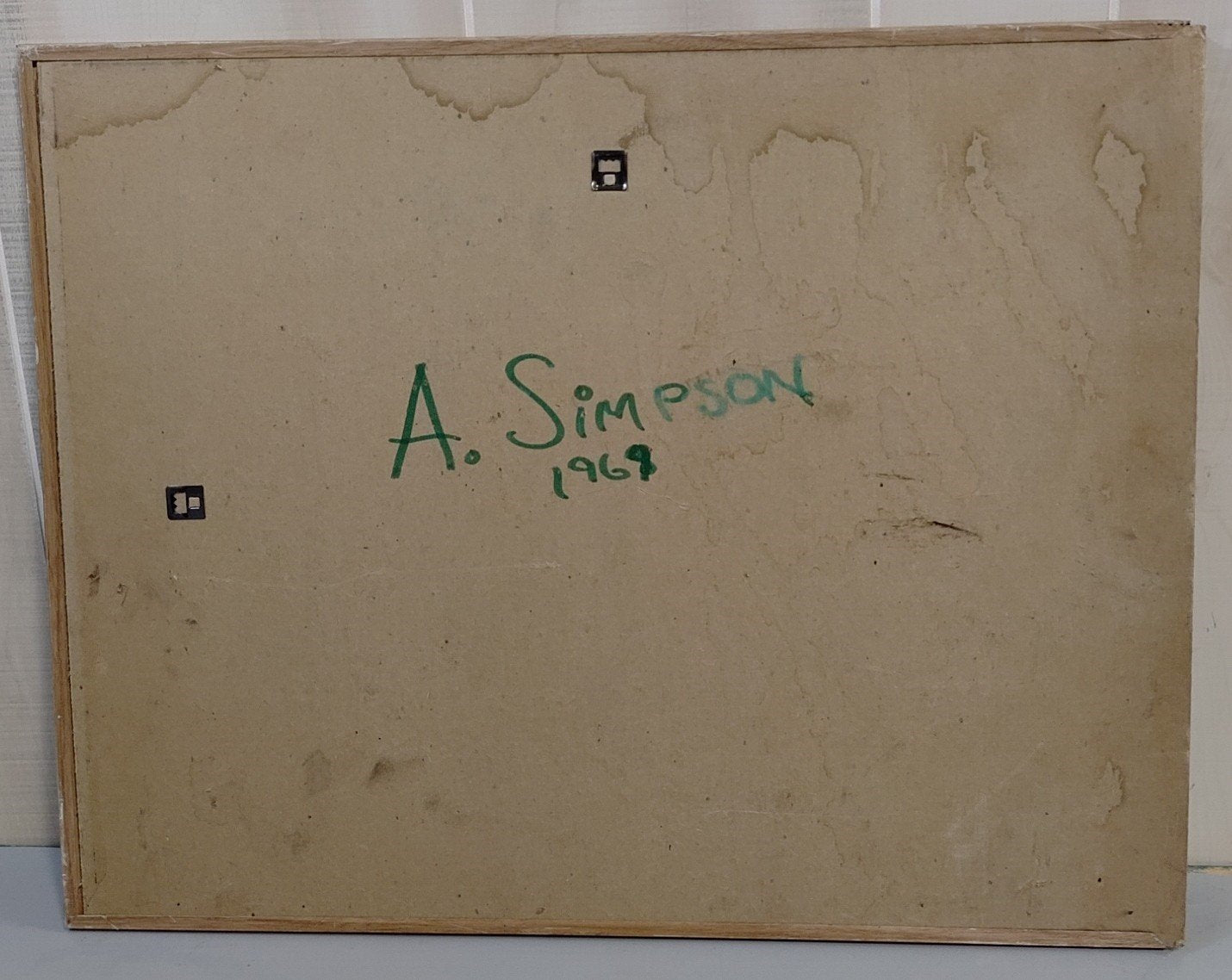 Vintage 1960's A. Simpson Framed Washington White House Photograph Signed 16x20