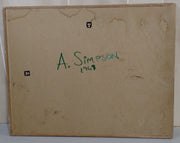 Vintage 1960's A. Simpson Framed Washington White House Photograph Signed 16x20