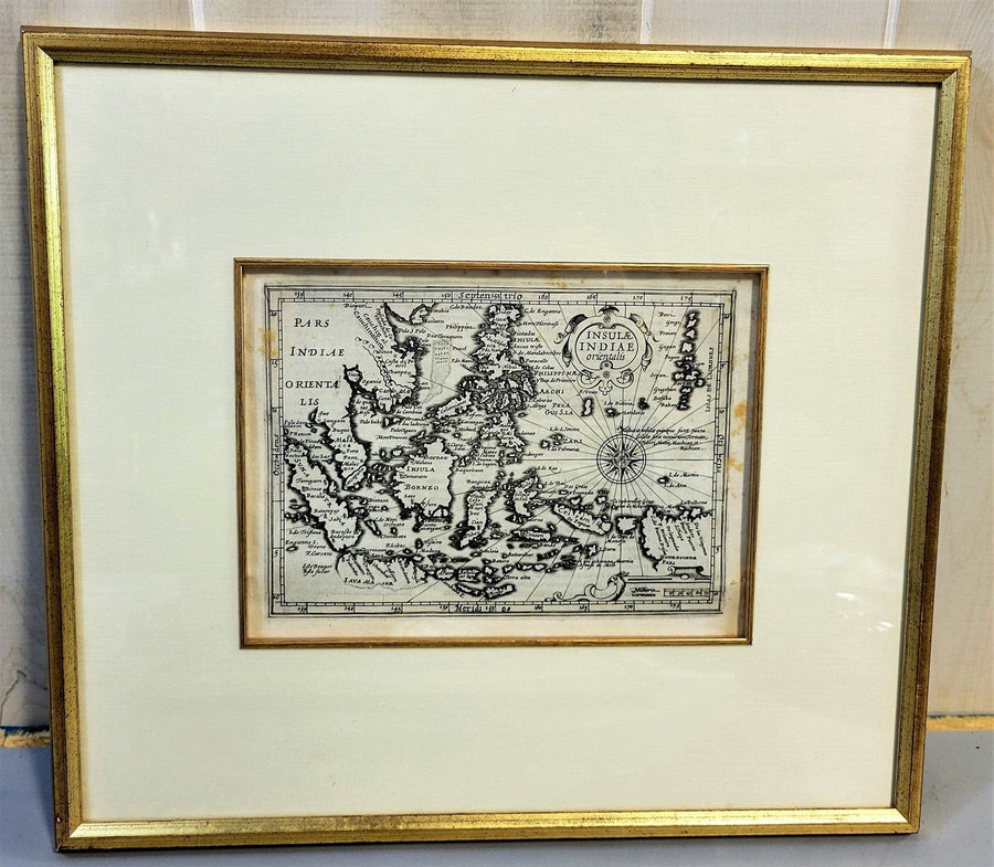 East Indies 1613 Atlas Minor Unusual Antique Map
