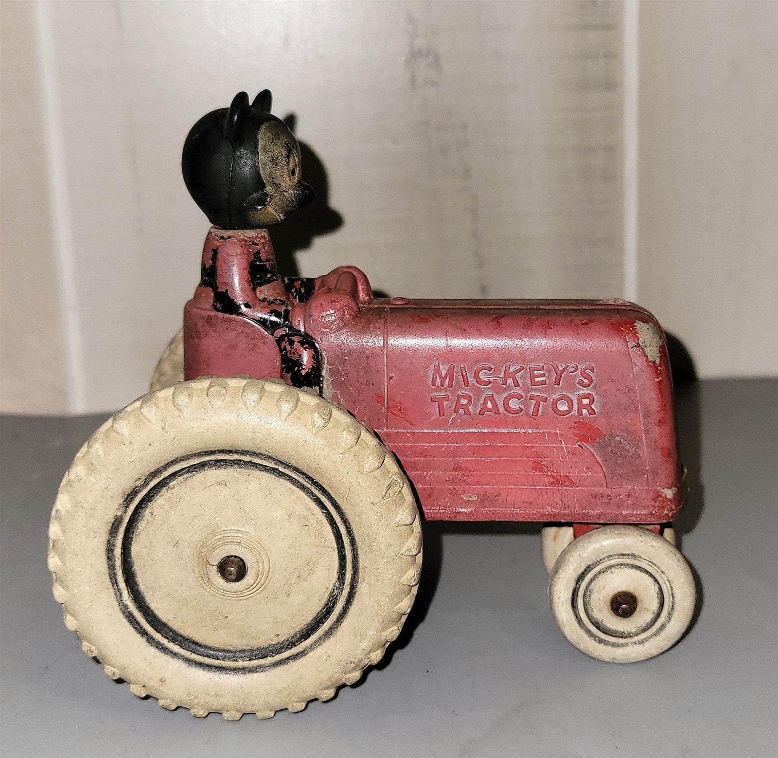 Antique Vintage 1950's Walt Disney Mickey Mouse Tractor Sun Rubber
