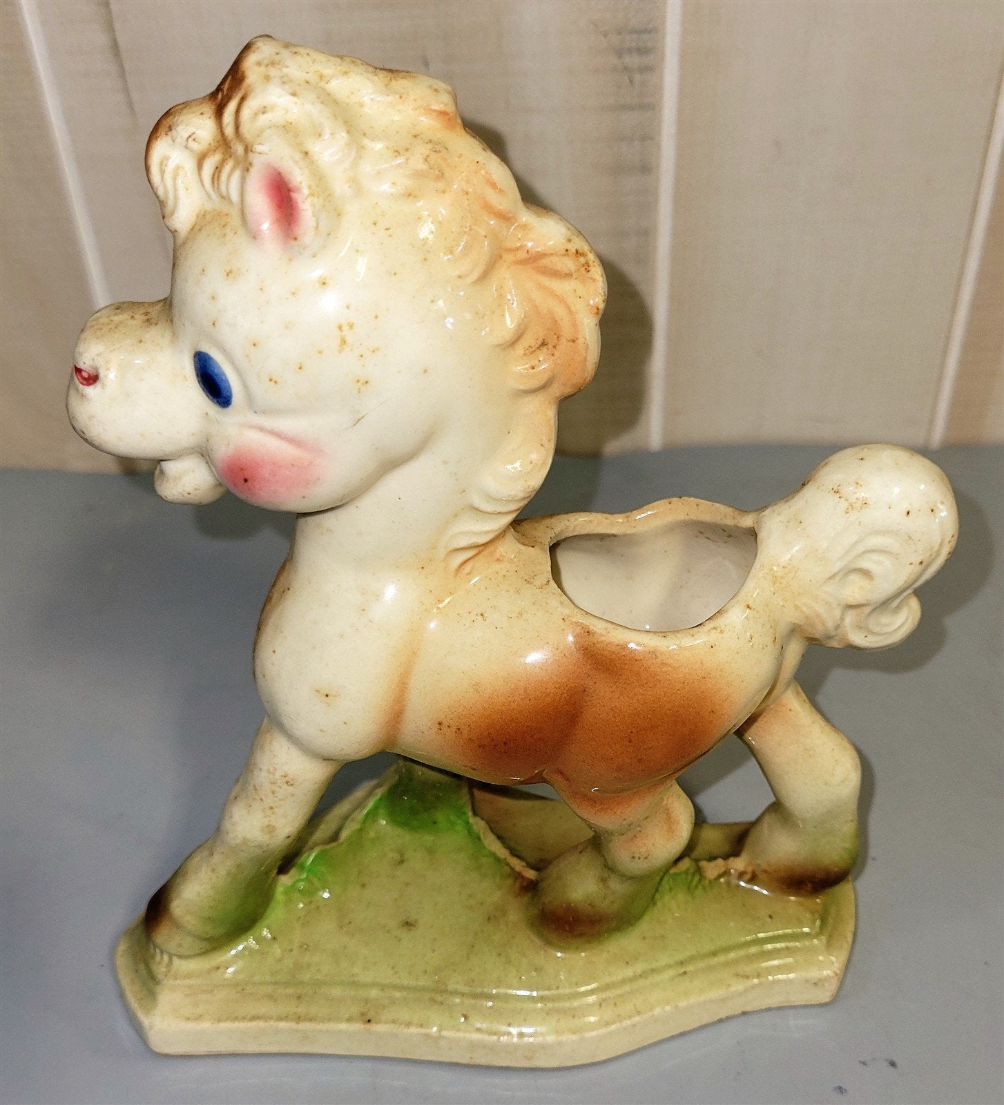 Vintage 1940's MCM Rempel Frisky Pony Planter Diamond Pottery