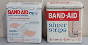 Vintage Johnson & Johnson Band-Aid And Sheer Strip Tins 2 Pack
