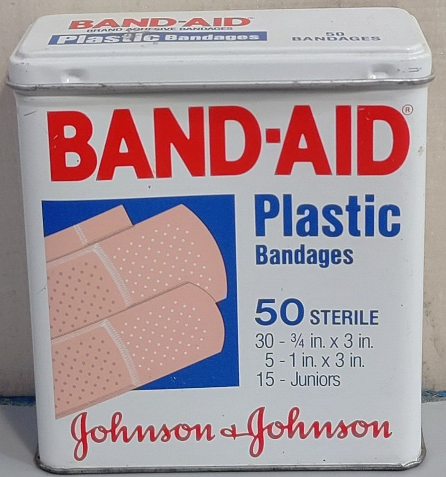Vintage Johnson & Johnson Band-Aid And Sheer Strip Tins 2 Pack