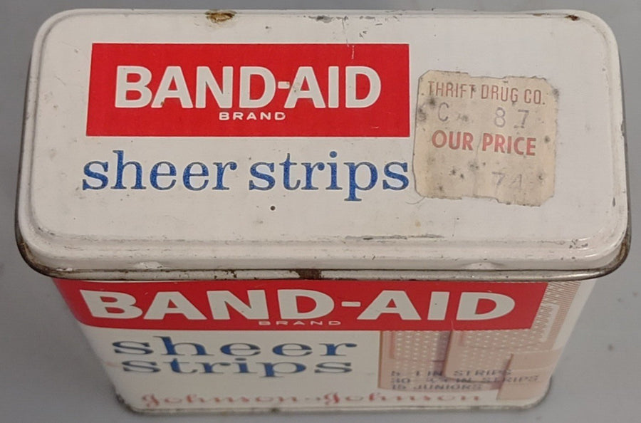 Vintage Johnson & Johnson Band-Aid And Sheer Strip Tins 2 Pack