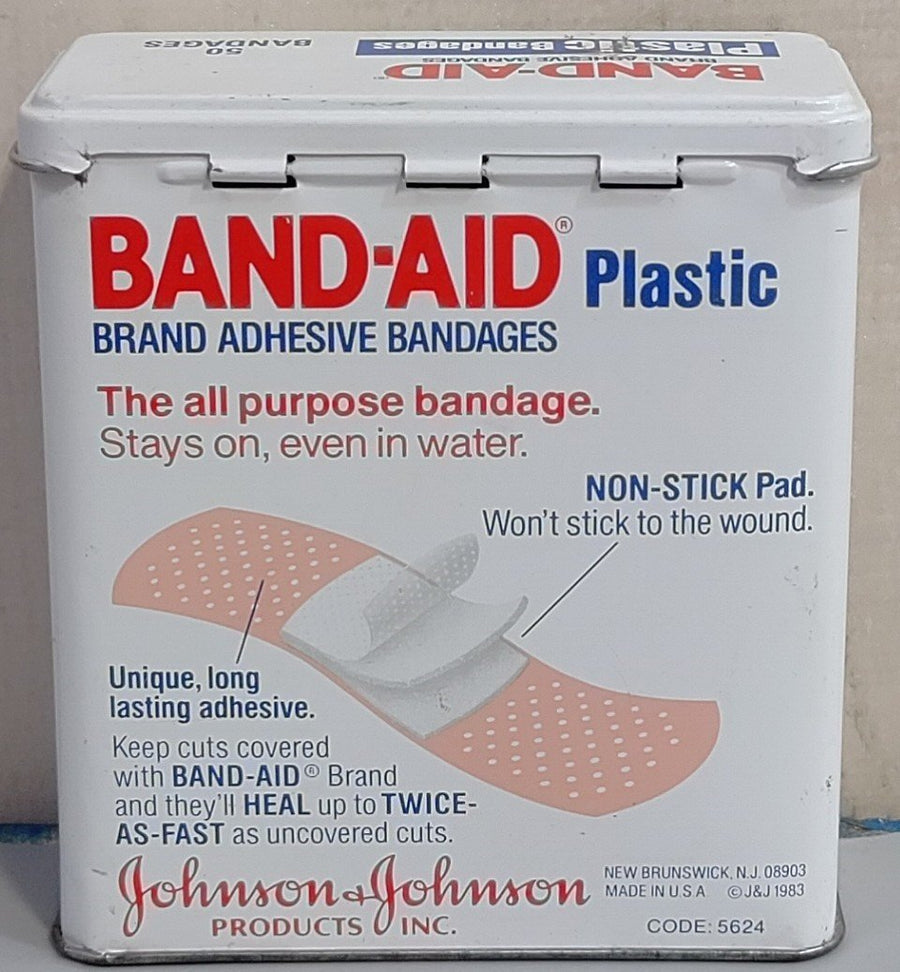 Vintage Johnson & Johnson Band-Aid And Sheer Strip Tins 2 Pack