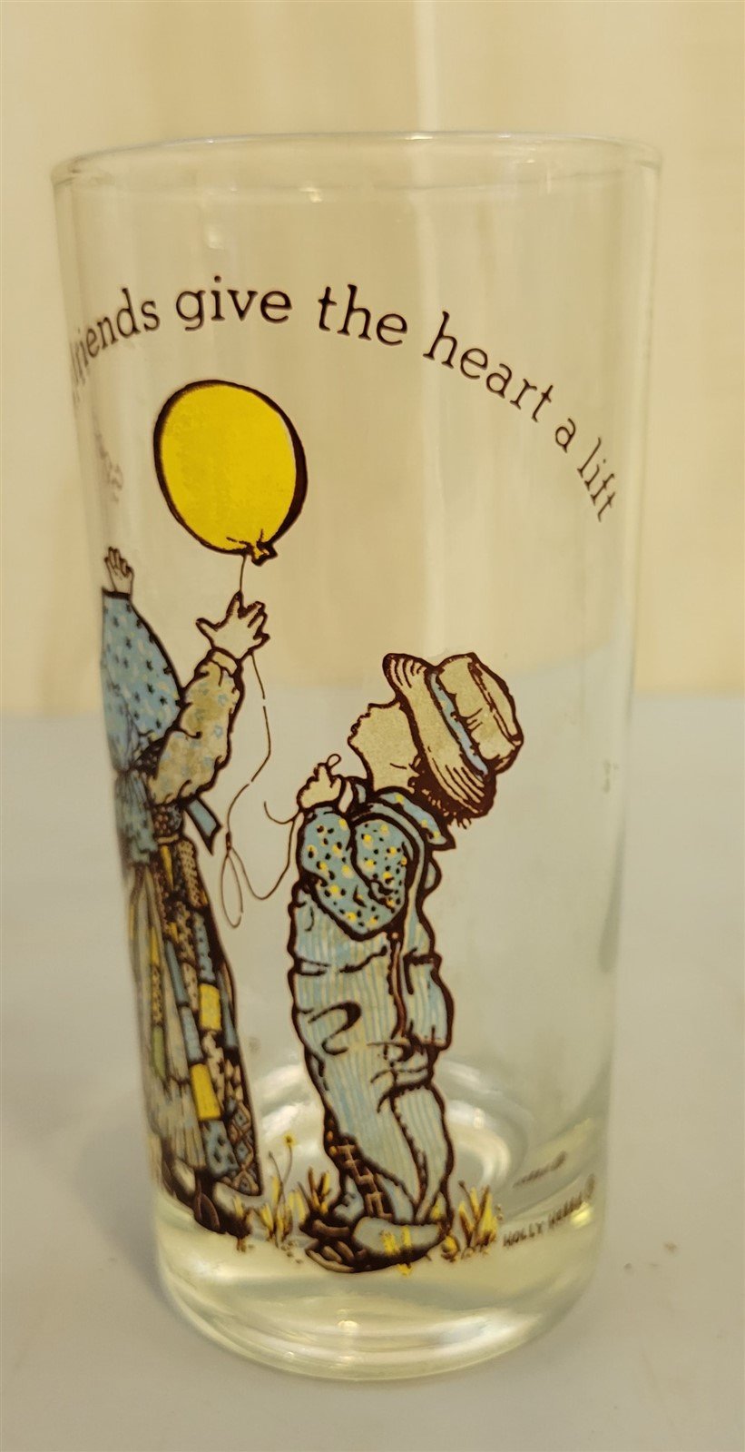 Vintage Holly Hobbie Glass 16oz Tumbler 1970s American Greetings Corp