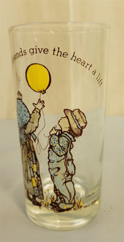 Vintage Holly Hobbie Glass 16oz Tumbler 1970s American Greetings Corp