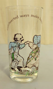 Vintage Holly Hobbie Glass 16oz Tumbler 1970s American Greetings Corp