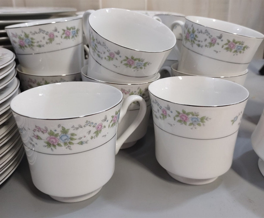 Vintage MCM Japanese Cannes Carltonware China #481 "Corsage" Set 64 Pieces