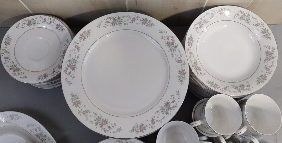 Vintage MCM Japanese Cannes Carltonware China #481 "Corsage" Set 64 Pieces