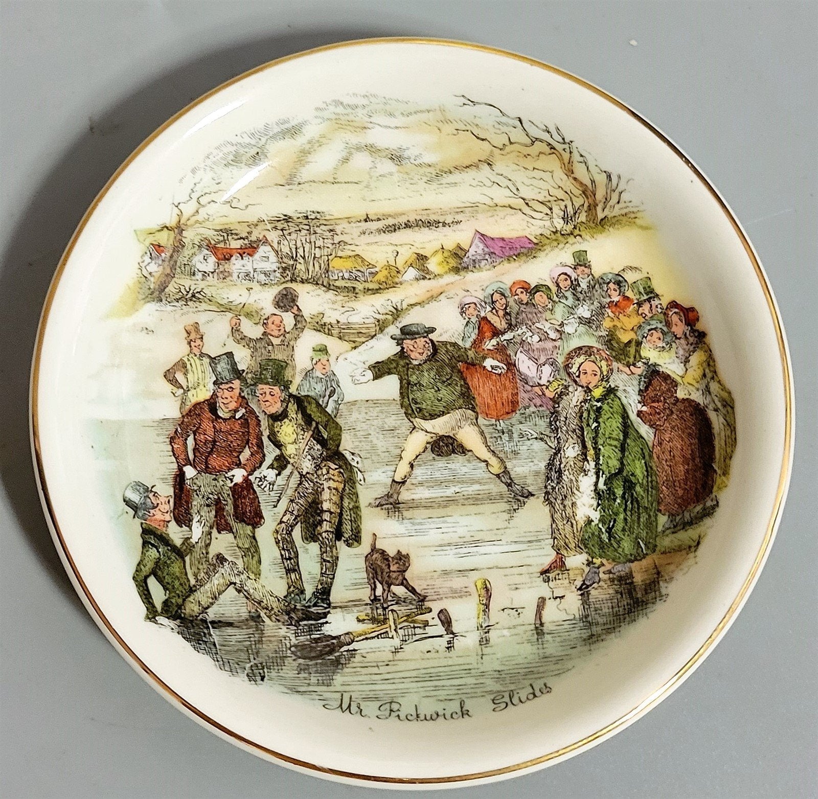 Vintage Woods & Sons Saucer/ Plate Dickens Mr Pickwick Made in England set of 4