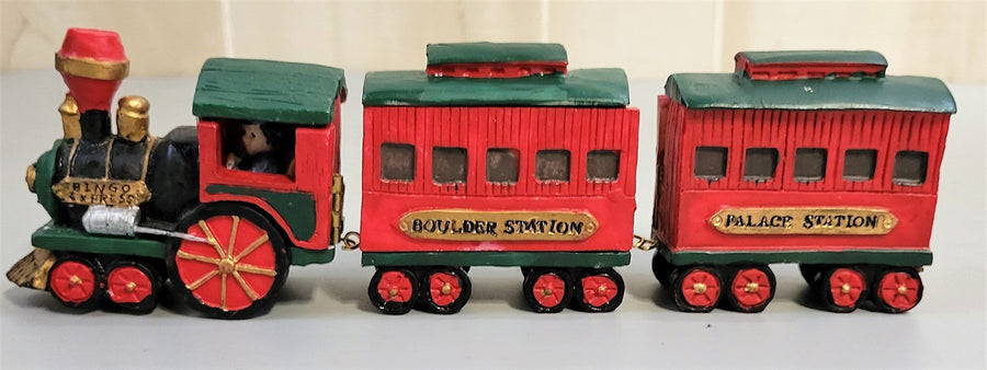 Vintage Train Ornaments Bingo Express Station Palace Boulder Station Casinos