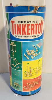 Vintage Creative Educational Tinker Toys Construction Set Master Builder Set