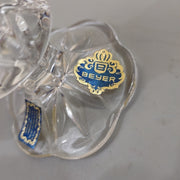Vintage MCM 1970's Atomic Starburst Pressed Clear Glass Liquid Bar Decanter 12"