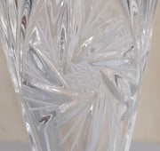 Vintage MCM 1970's Atomic Starburst Pressed Clear Glass Liquid Bar Decanter 12"