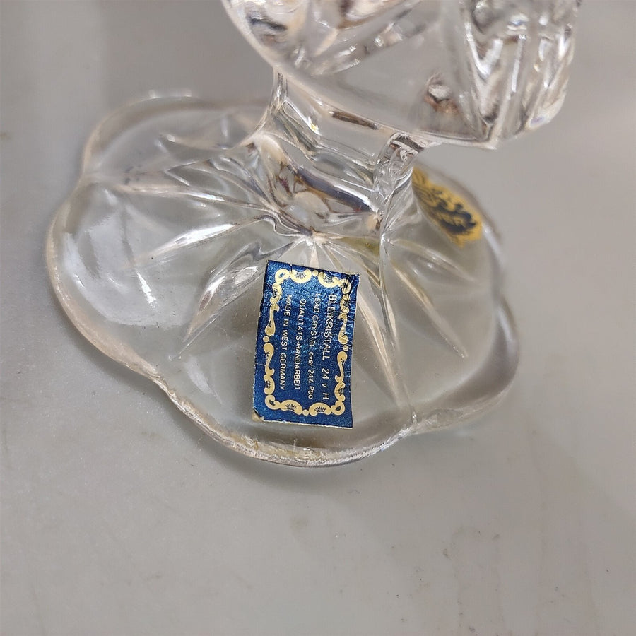 Vintage MCM 1970's Atomic Starburst Pressed Clear Glass Liquid Bar Decanter 12"