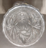 Vintage MCM 1970's Atomic Starburst Pressed Clear Glass Liquid Bar Decanter 12"