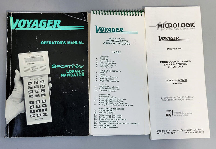 Vintage Voyager Long Range Loran-C Tec Sport Navigation System With Manuals