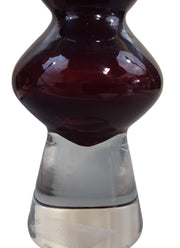 Vintage MCM 1970's Atomic Starburst Pressed Clear Glass Liquid Bar Decanter 12"