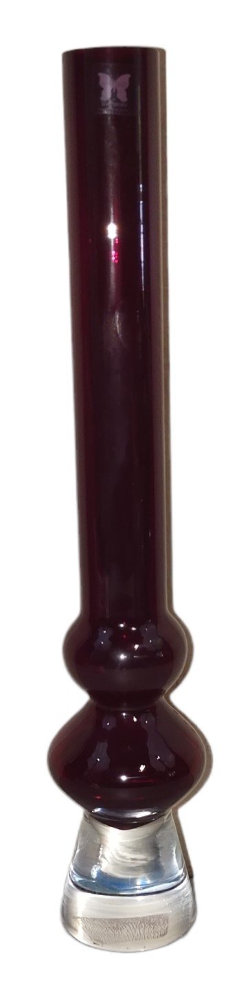 Vintage MCM 1970's Atomic Starburst Pressed Clear Glass Liquid Bar Decanter 12"