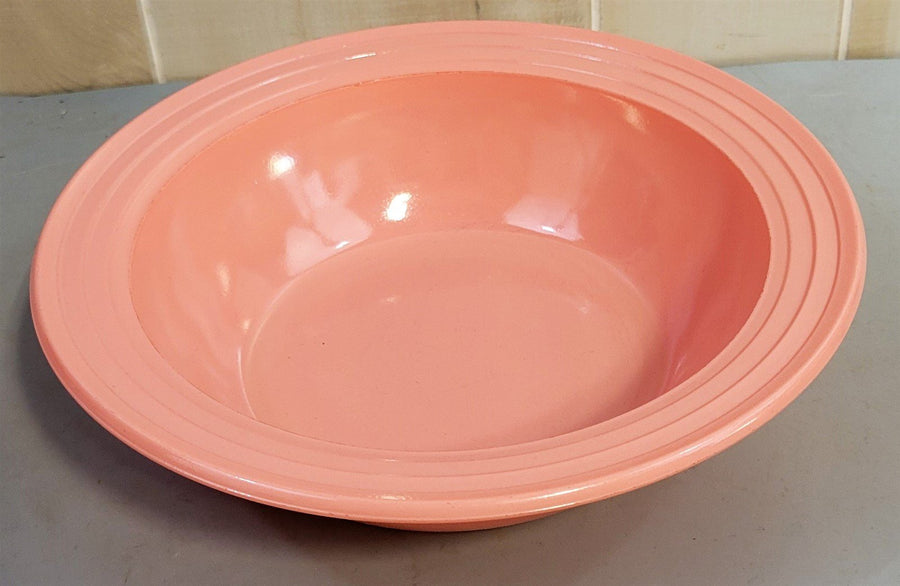 Vintage Mid Century Hazel Atlas Pastel Pink Moderntone Platonite Milk Glass Bowl