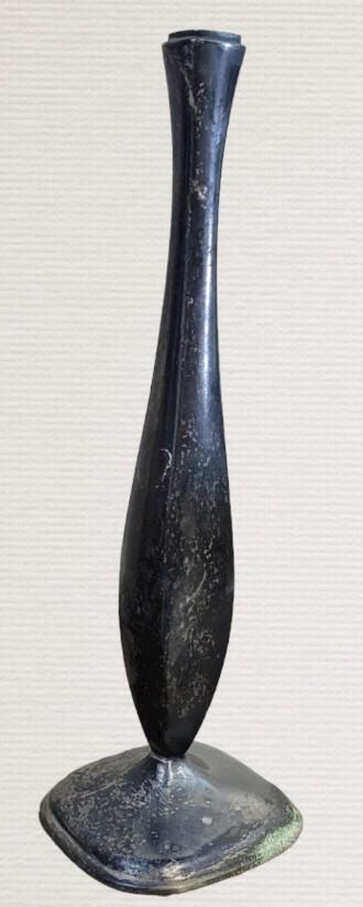 Vintage Mid Century Silver Patina Bud Vase Selandia Silver Brazil