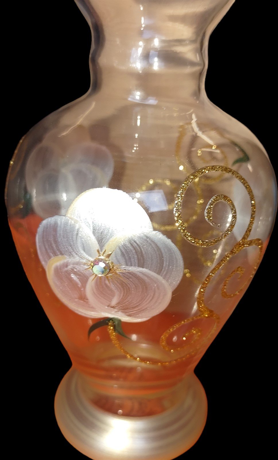 Vintage MCM 1970's Atomic Starburst Pressed Clear Glass Liquid Bar Decanter 12"