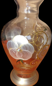 Vintage MCM 1970's Atomic Starburst Pressed Clear Glass Liquid Bar Decanter 12"