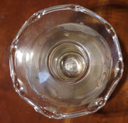 Vintage MCM 1970's Atomic Starburst Pressed Clear Glass Liquid Bar Decanter 12"