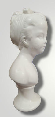 Vintage Mid Century Classical White Ceramic Bust of Girl Napco 1960s