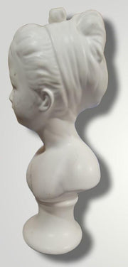 Vintage Mid Century Classical White Ceramic Bust of Girl Napco 1960s