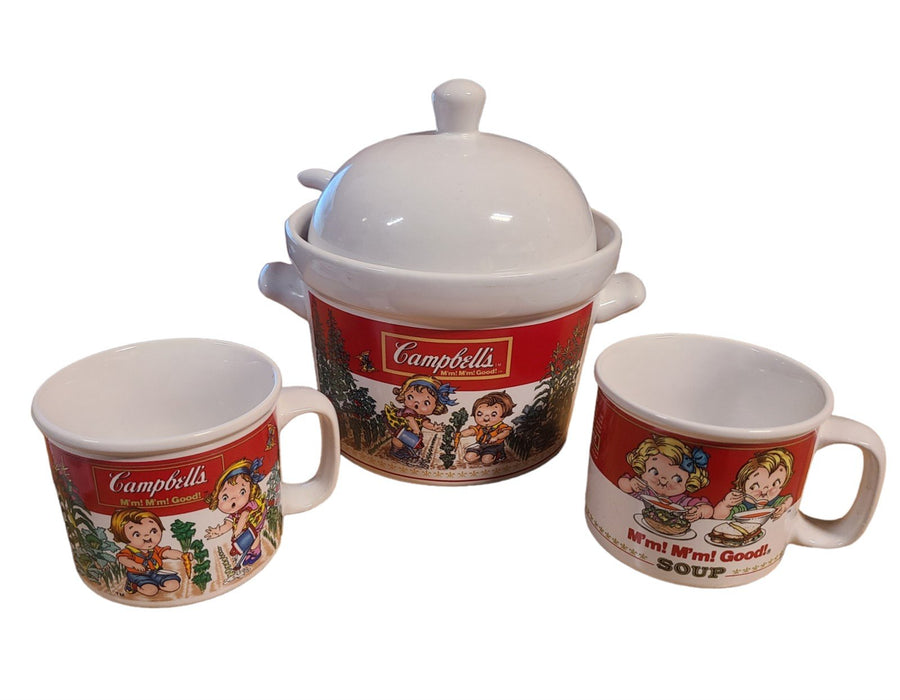 Vintage Campbell's Soup Seven Piece Serving Set By Westwood Ceramics